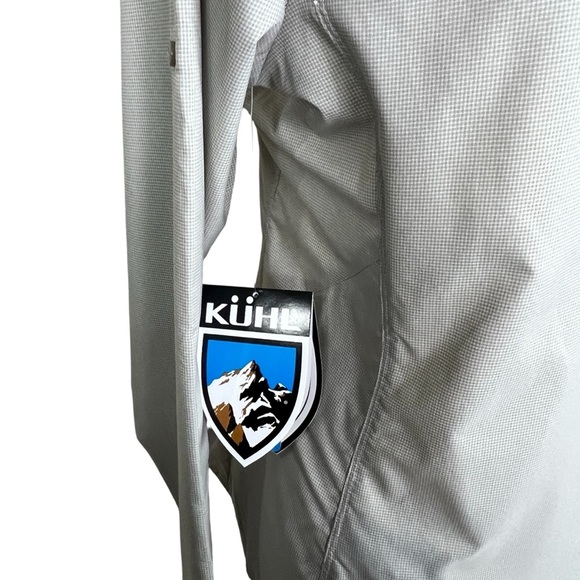 KÜHL Sojourn Hiking Long Sleeve Shirt Light Khaki UPF 30 Lightweigh Size Small - Picture 6 of 12